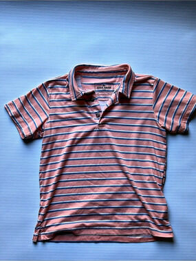 Eddie Bauer Striped Polo in Orange & Blue Boys Size 6